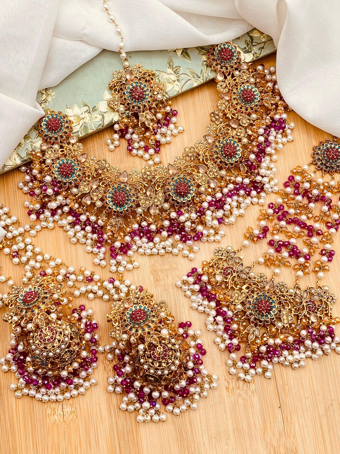Traditional Hand made Noratan Bridal set -2138