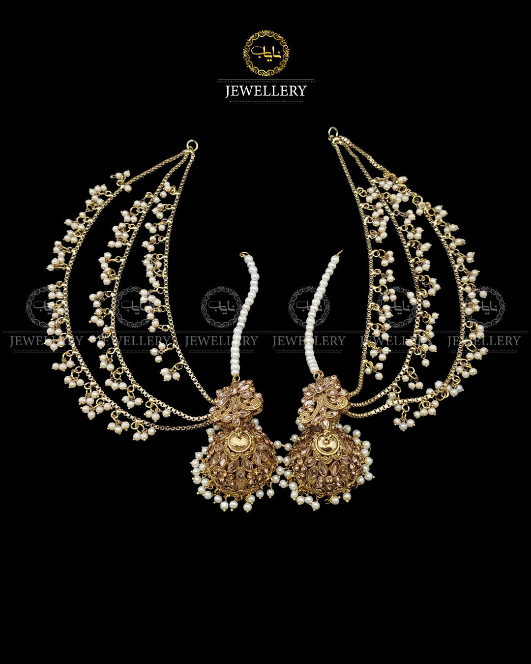 Mariam Designer Antique Polish 3 Layers Sahara Jhumki E-3000