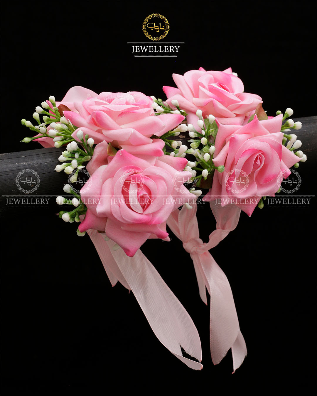 Mehndi Mayo Flower Hand Bracelet (Pair) A-6024