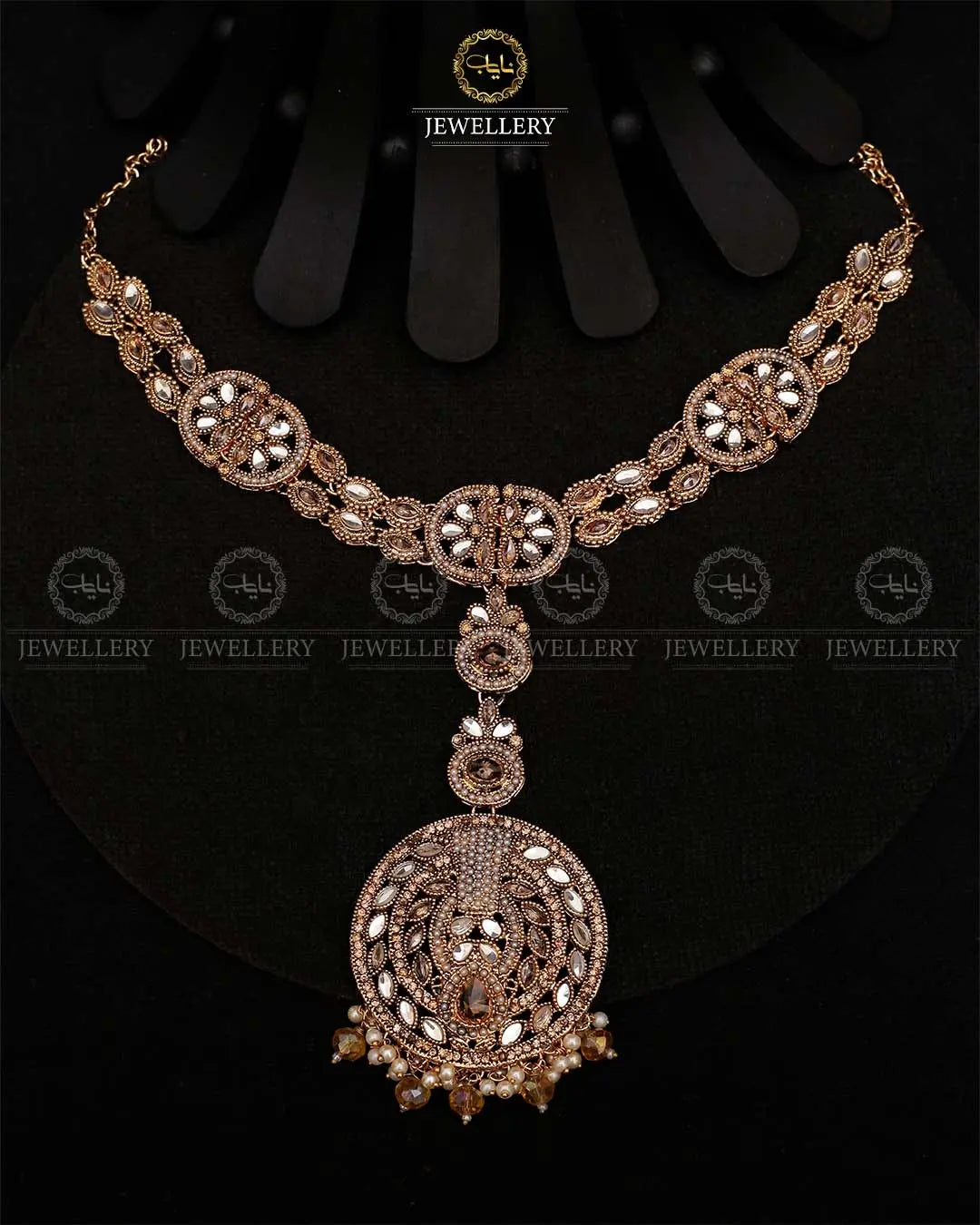 Premium quality Kundan big Size sheesh patti -2102-Golden Nayab Jewellery