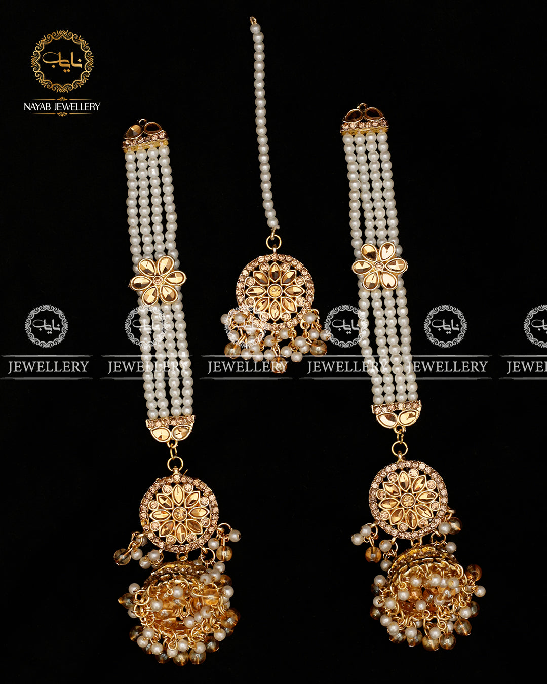 Kundan Jhumka Tika E-3044