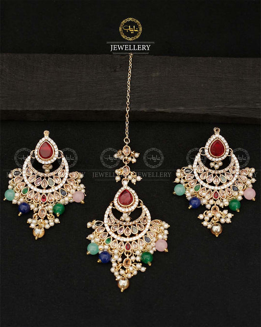 Zirconia Baali Tika set E-3011