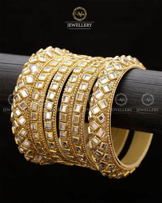 Kundan 6 pcs Bridal Bangles BL-5047