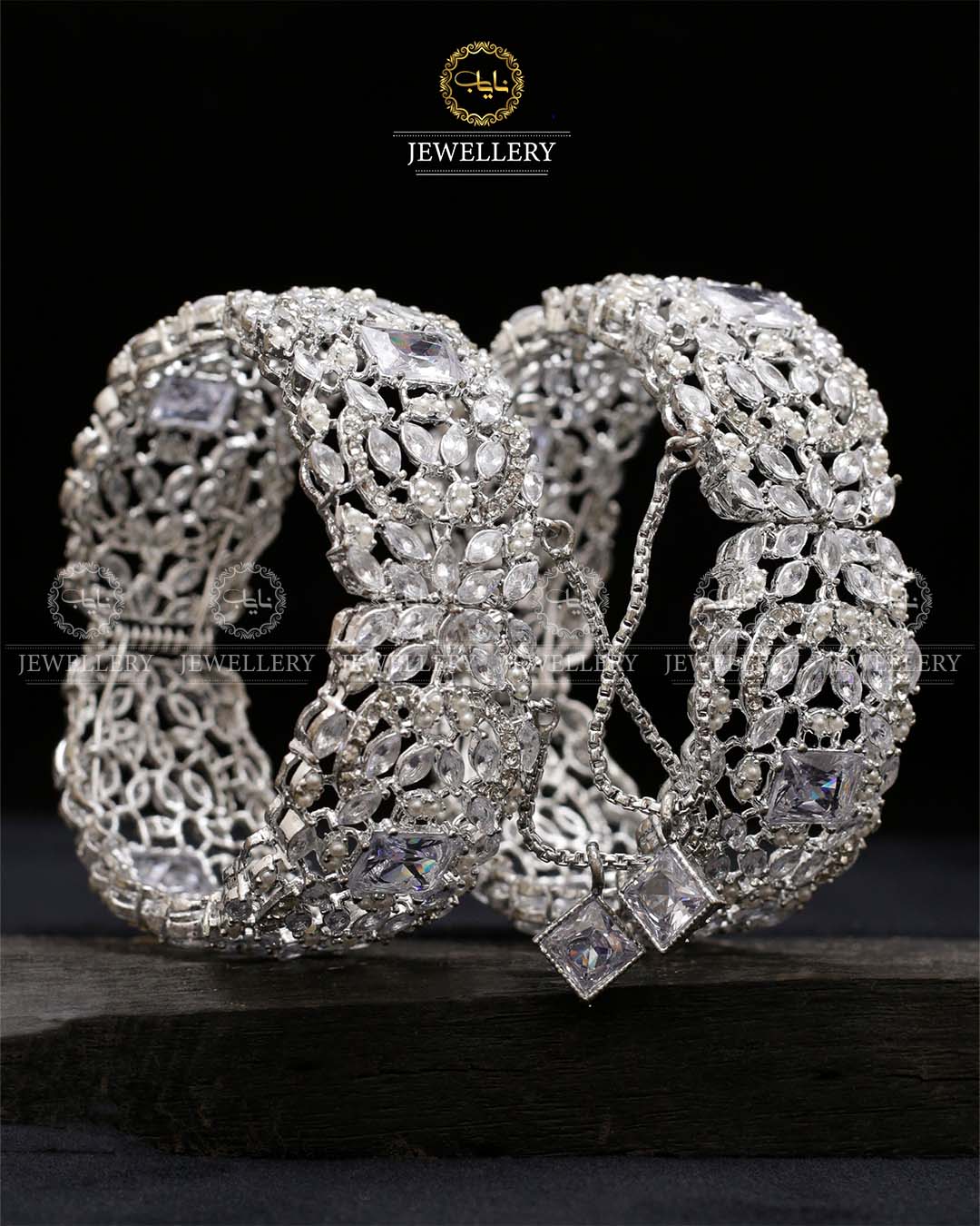 Zarcon wide Openable Bangles (pair)-2920