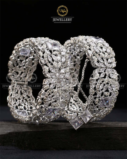 Zarcon wide Openable Bangles (pair)-2920