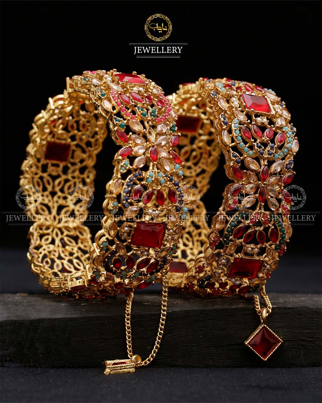 Zarcon wide Openable Bangles (pair)-2920