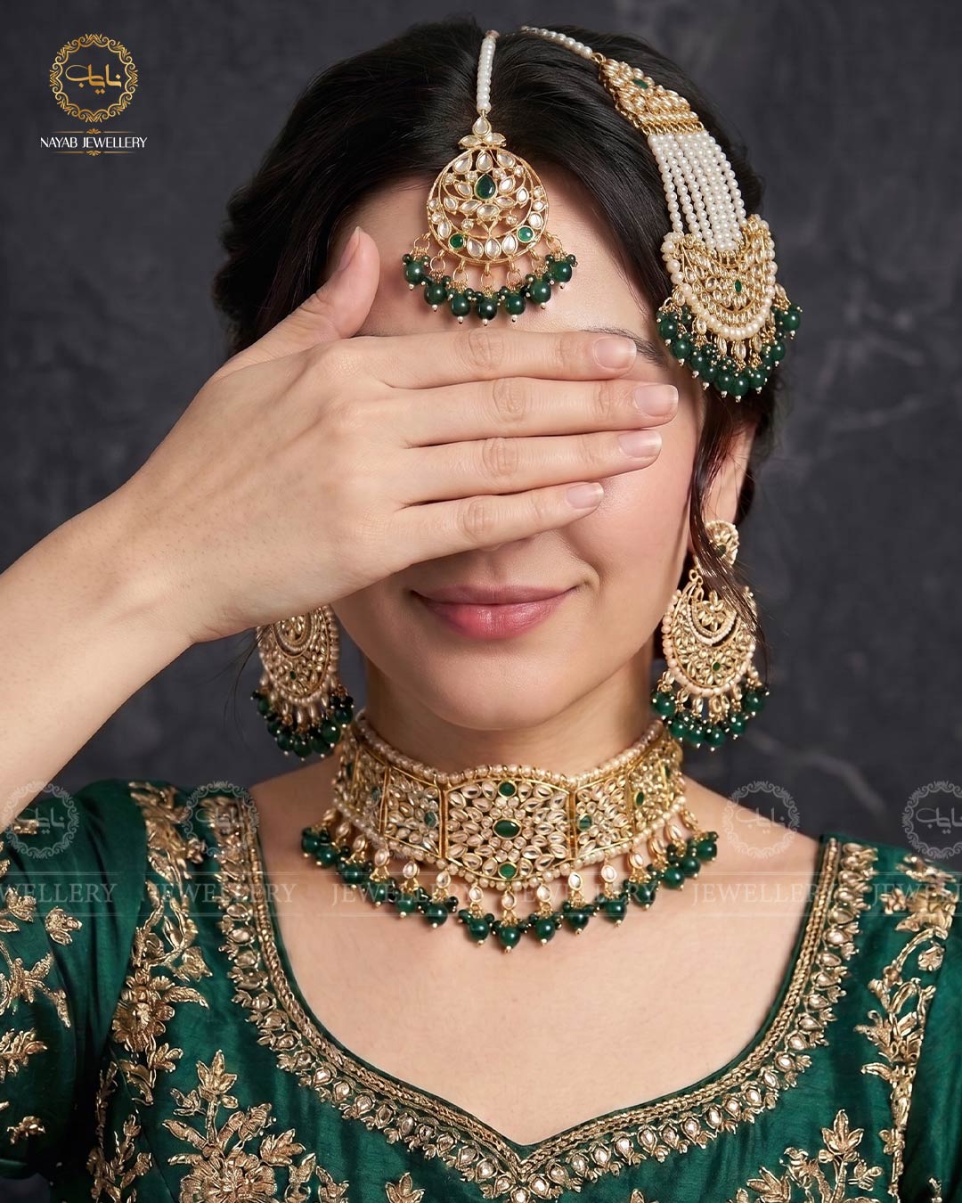 Hand made Kundan Bridal set NJ- 1652