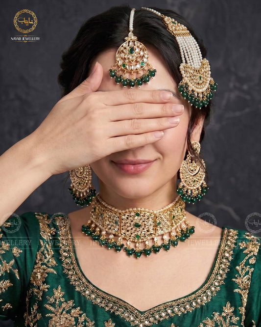 Hand made Kundan Bridal set NJ- 1652