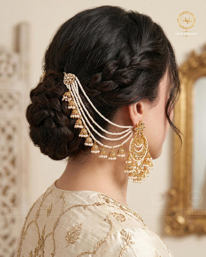 Zeenat Kundan Sahara Hoop Earrings-2400