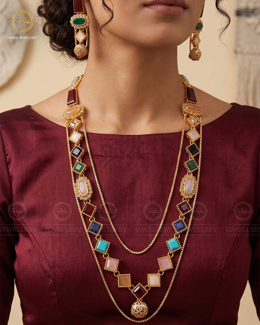 Fine Quality Wedding Egyptian Mala with Earring NJ-1164
