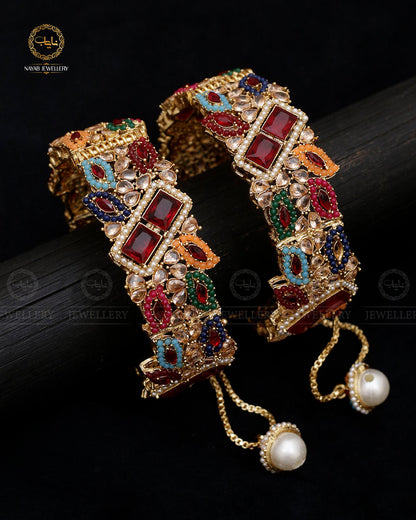 Mother Pearl Openable Bangles (pair) Egyptian Openable Bangles BL-5069