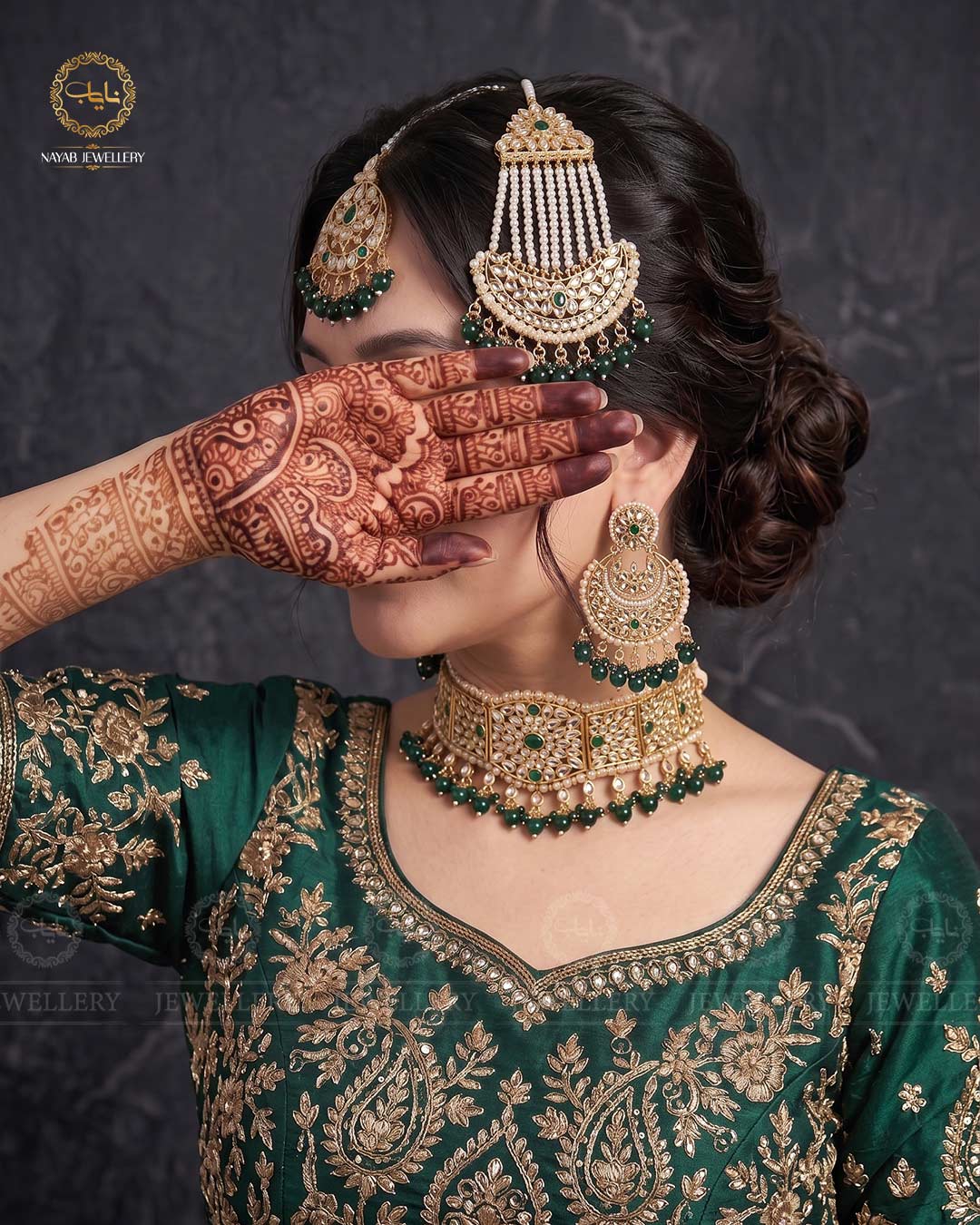Hand made Kundan Bridal set NJ- 1652