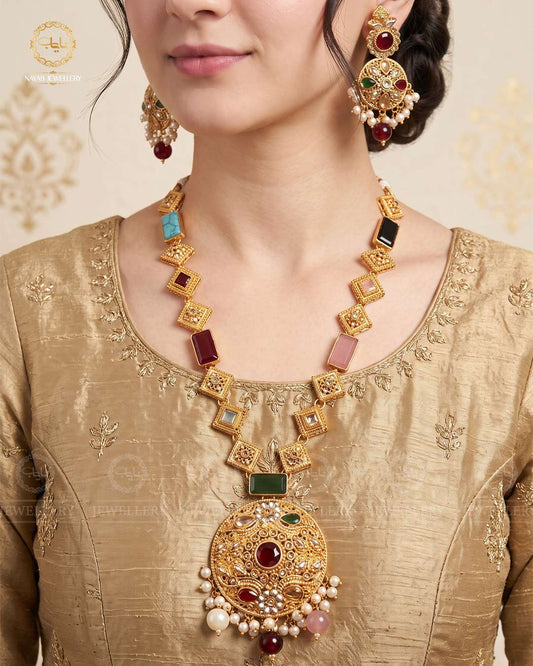 Latest Style Egyptian Mala With Earring NJ-1503