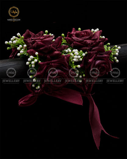 Mehndi Mayo Flower Hand Bracelet (Pair) A-6024