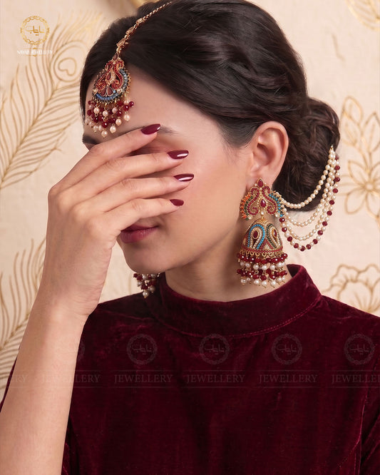 Noratan Sahara Jhumka with Tika-2617