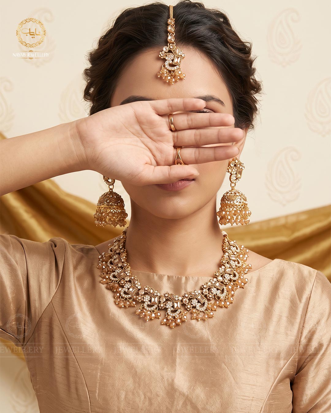 Zirconia Chokar set with Jhumki-2848