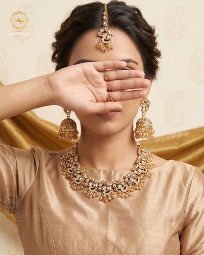 Zirconia Chokar set with Jhumki-2848
