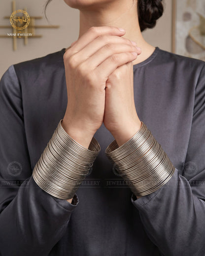 Metal plain 12 pcs Bangles set-2729