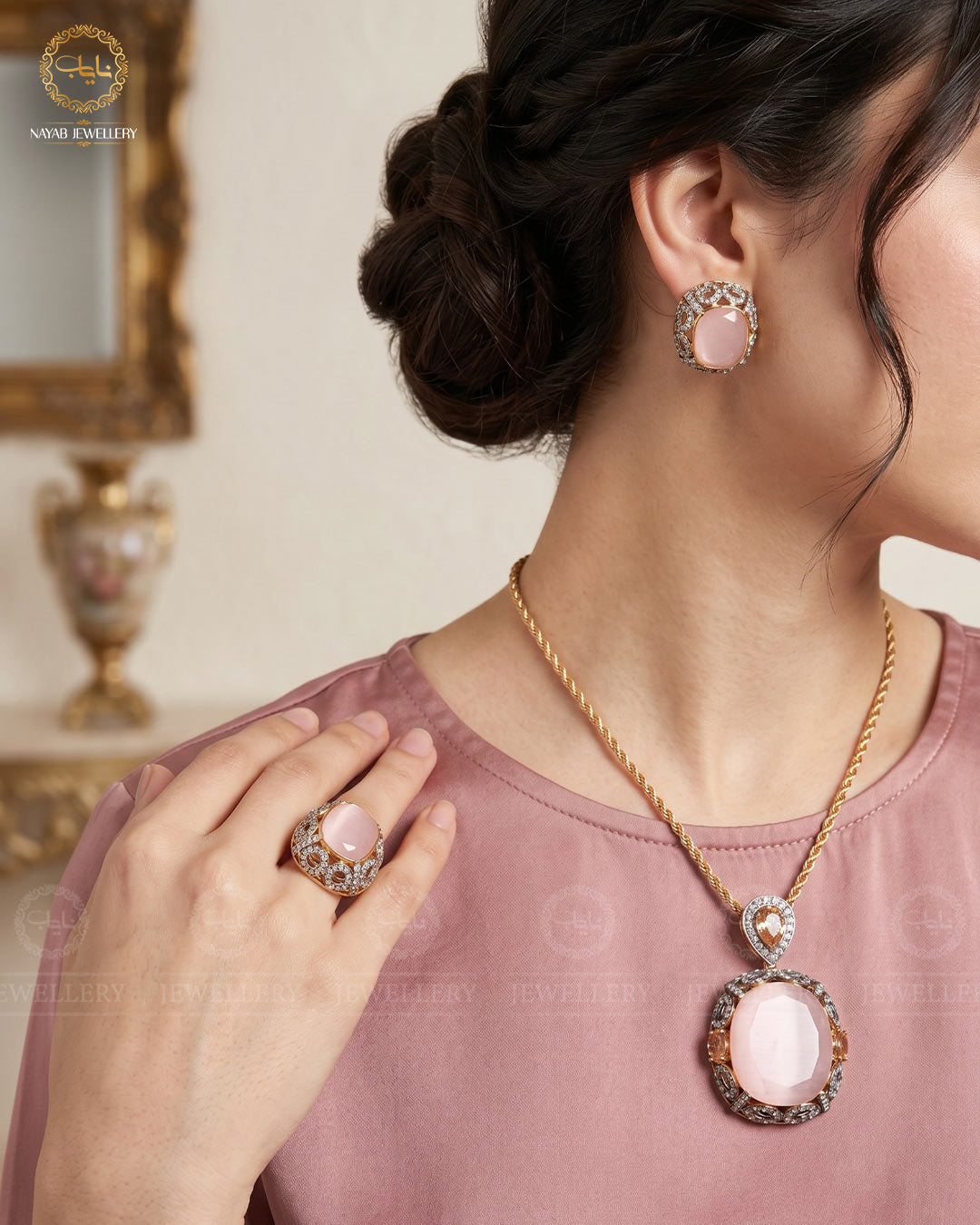 Bloom Jarao With Doublet Stones Combo set -2202