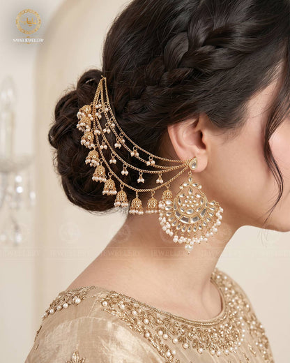 Bahubali Kundan Shahara Earrings -2897
