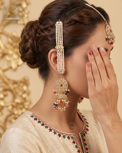 Kundan Jhumka Tika E-3044