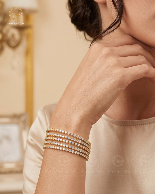 American Diamond 4 pcs Bangles -1944