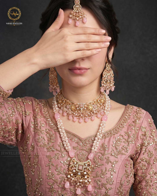 Warda Zirconia Double Bridal set-2381