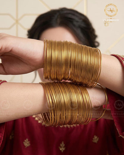 Metal plain 12 pcs Bangles set-2729