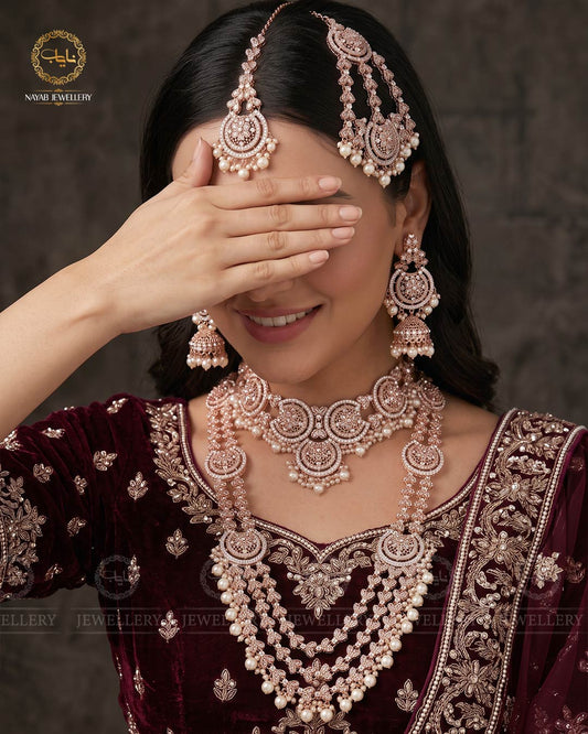 Mughlai Queen 6 pcs Bridal set-2088-Golden