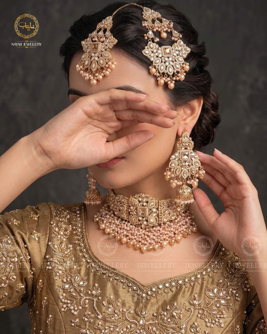 Janan 5 pcs Bridal set-2116-Golden
