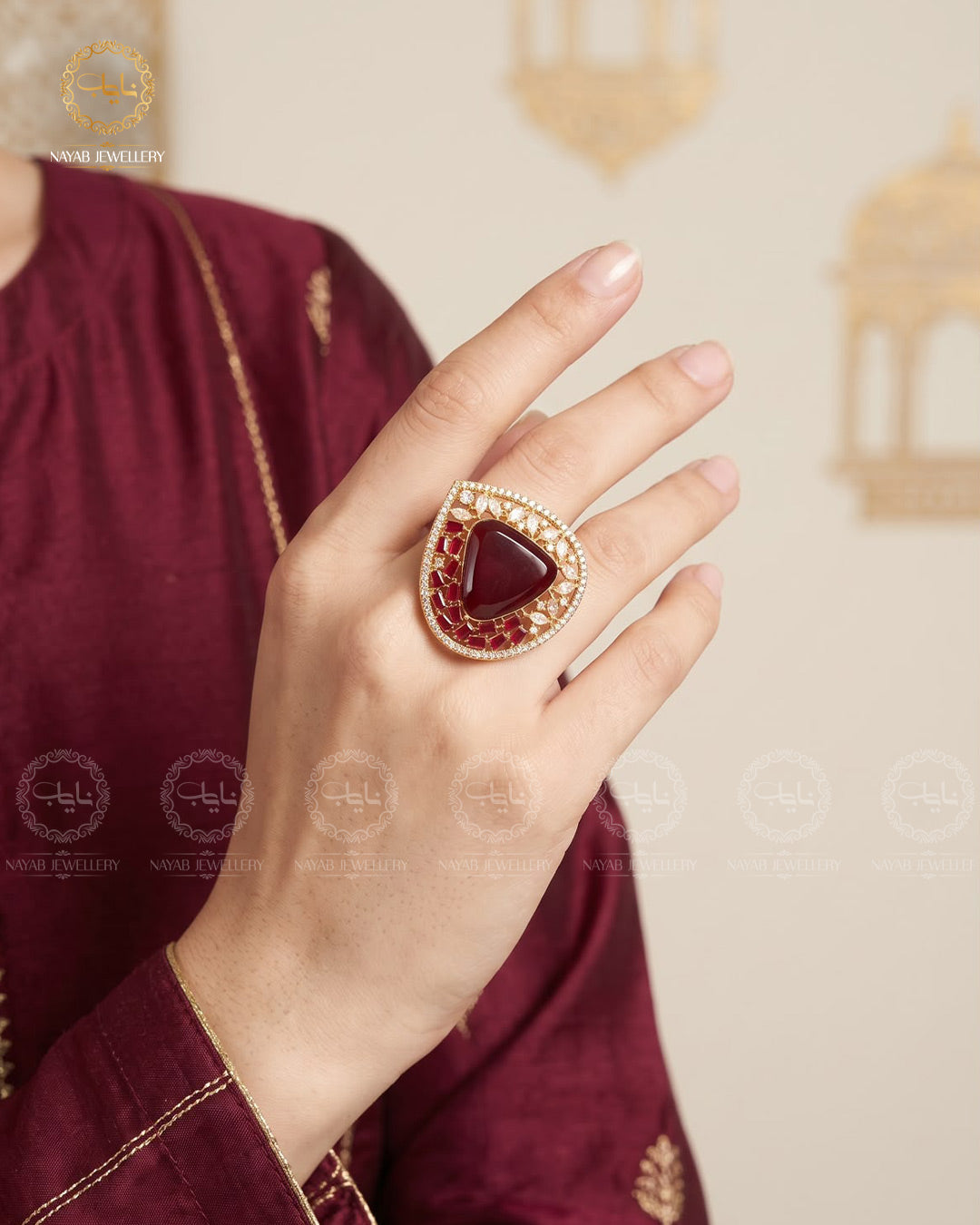 Triangle Zarcon Brig Size Ring (Adjustable)-2843