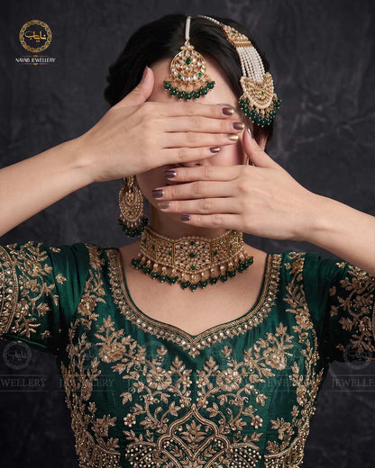 Hand made Kundan Bridal set NJ- 1652