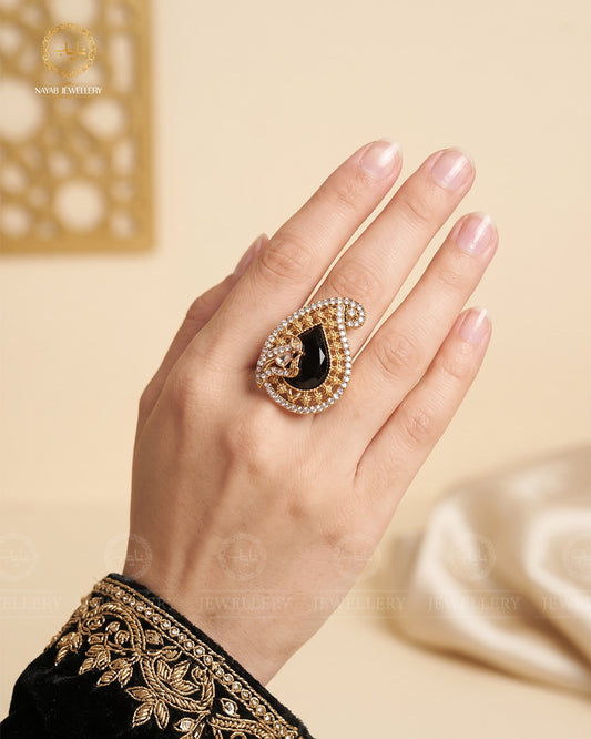 Tear Drops Adjustable Ring R-421