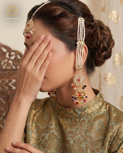 Kundan Jhumka Tika E-3044
