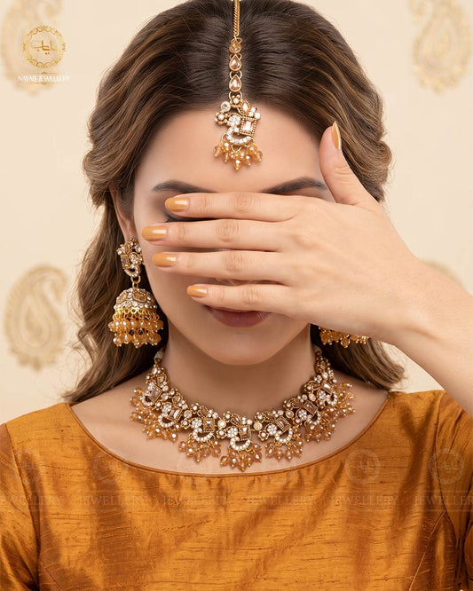 Zirconia Chokar set with Jhumki-2848