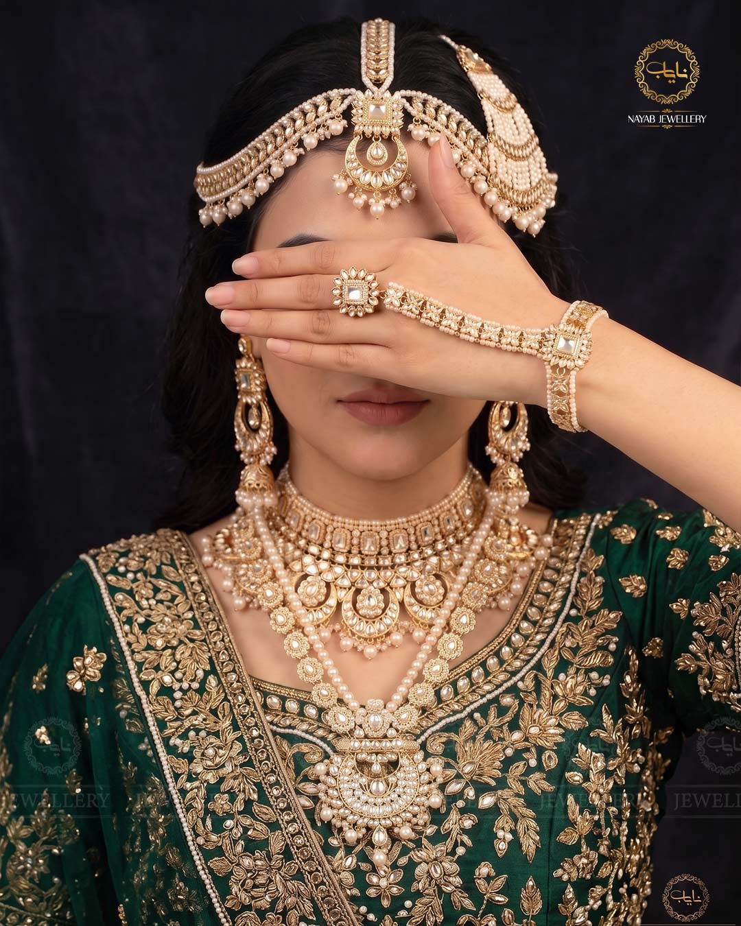 Kinza Kundan Bridal set-2914