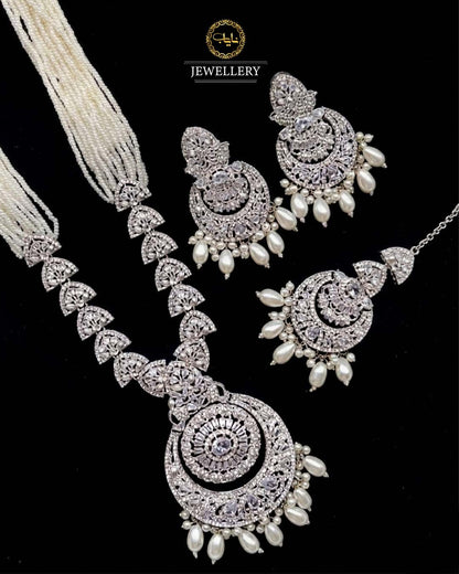 Zirconia Lona Mala set with Baali Tika ML-2018