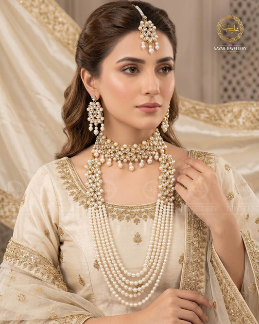 Mughlai Pearl 5 pcs Bridal Necklace set (original) NJ-1005