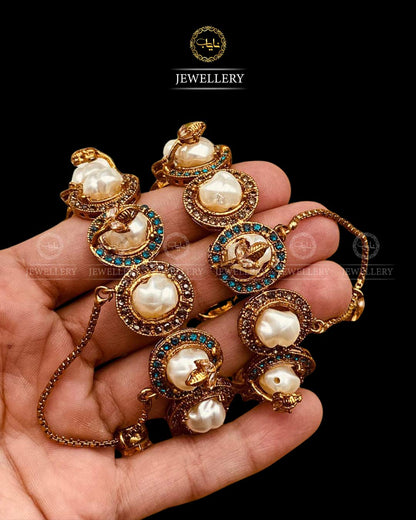 Mother Pearl Openable Bangles (pair)-2839