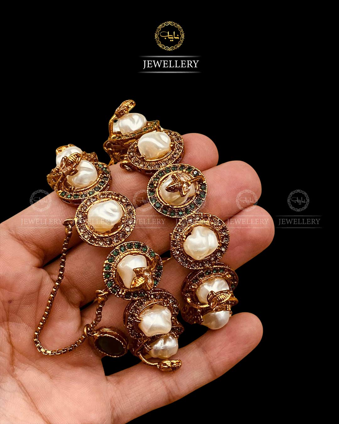 Mother Pearl Openable Bangles (pair)-2839
