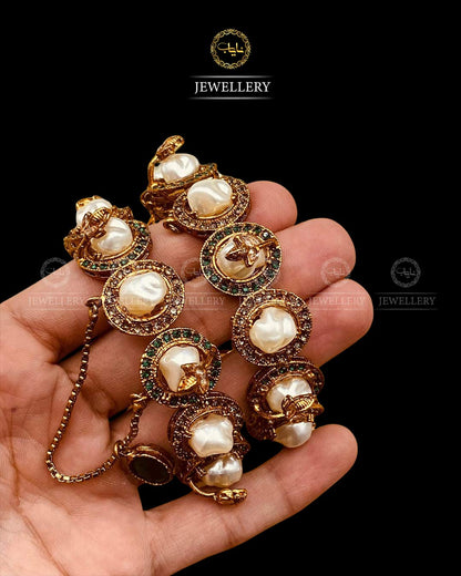 Mother Pearl Openable Bangles (pair)-2839