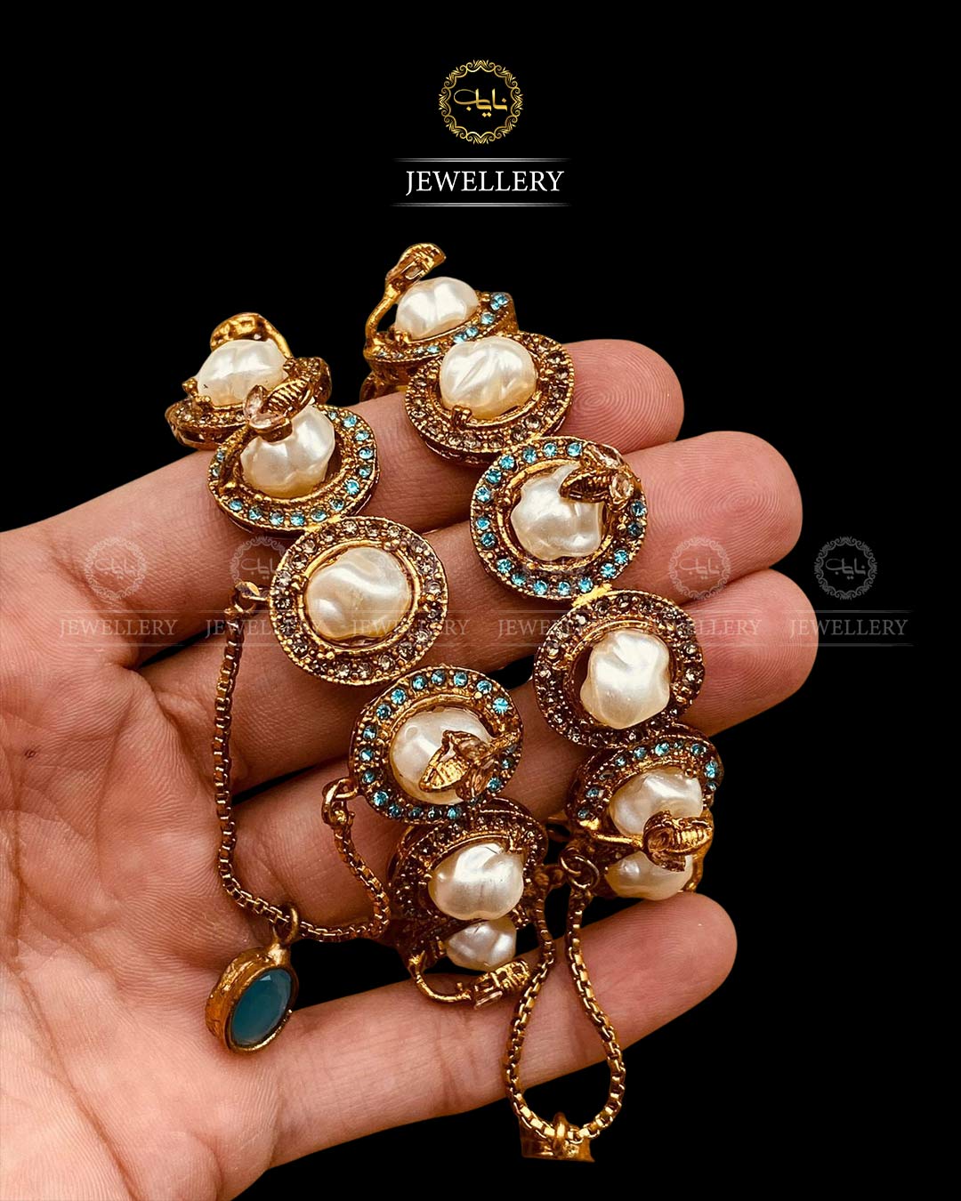 Mother Pearl Openable Bangles (pair)-2839