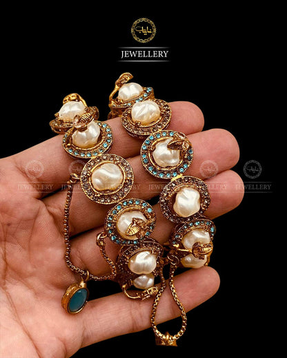Mother Pearl Openable Bangles (pair)-2839