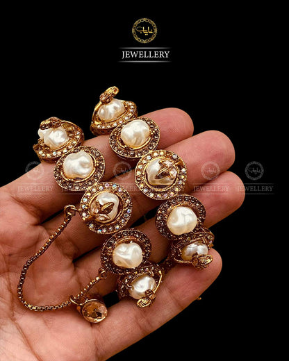 Mother Pearl Openable Bangles (pair)-2839