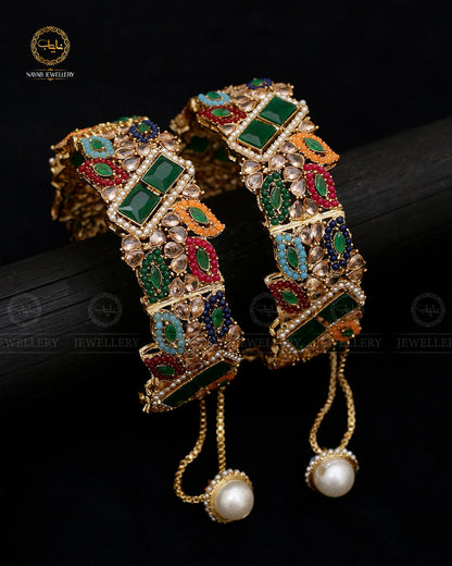 Mother Pearl Openable Bangles (pair) Egyptian Openable Bangles BL-5069
