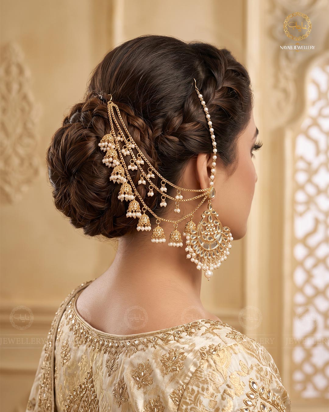 Bahubali Kundan Shahara Earrings -2897
