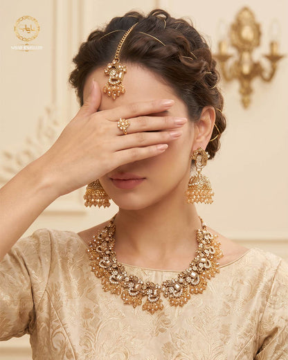 Zirconia Chokar set with Jhumki-2848