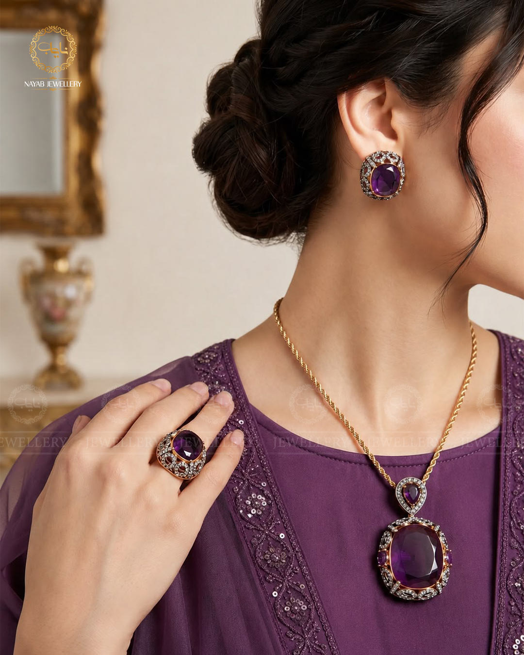 Bloom Jarao With Doublet Stones Combo set -2202
