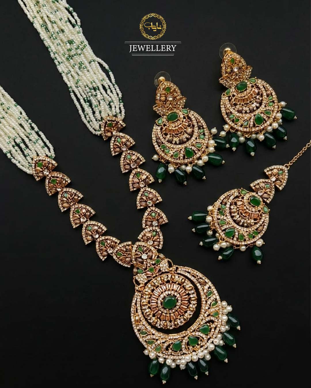 Zirconia Lona Mala set with Baali Tika ML-2018