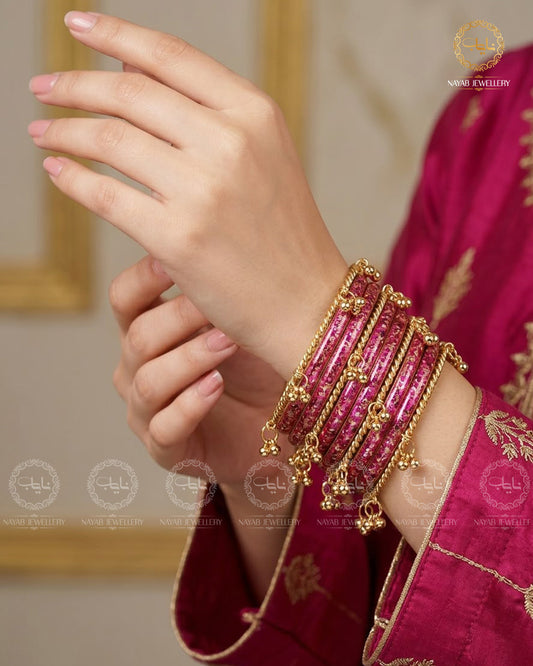 Viral Kashmiri Resin 10 pcs Bangles set BL-5062